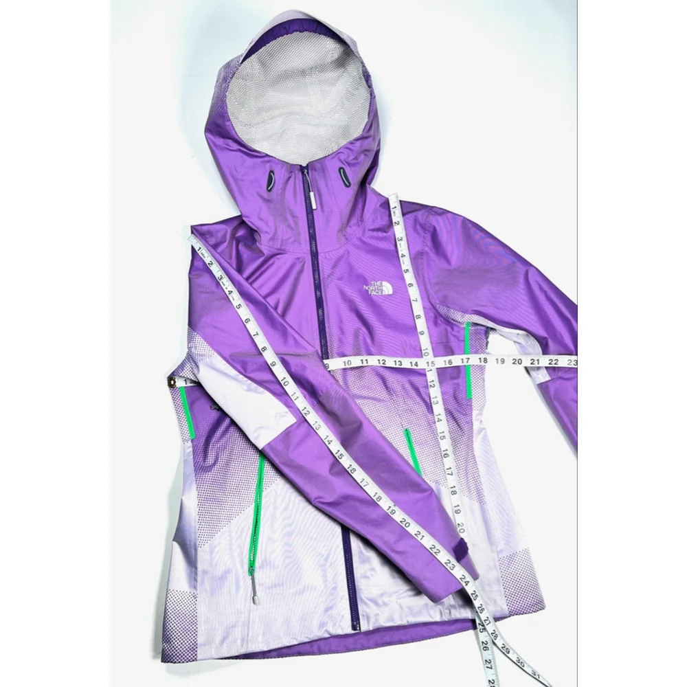 The North Face Womsns Jacket Purple White Gradient HyVent 2.5L Jacket S/P - Picture 6 of 11